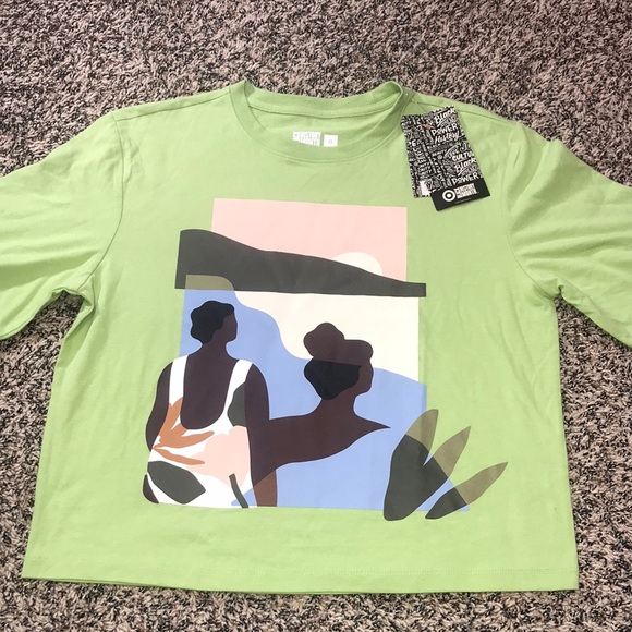 Target Tops - Target X Black History Month Green Graphic Boxy T-Shirt Woman’s Size XS | NWT